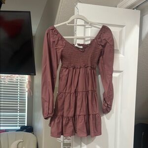 Altar'd State Long Sleeve Dress in Mauve